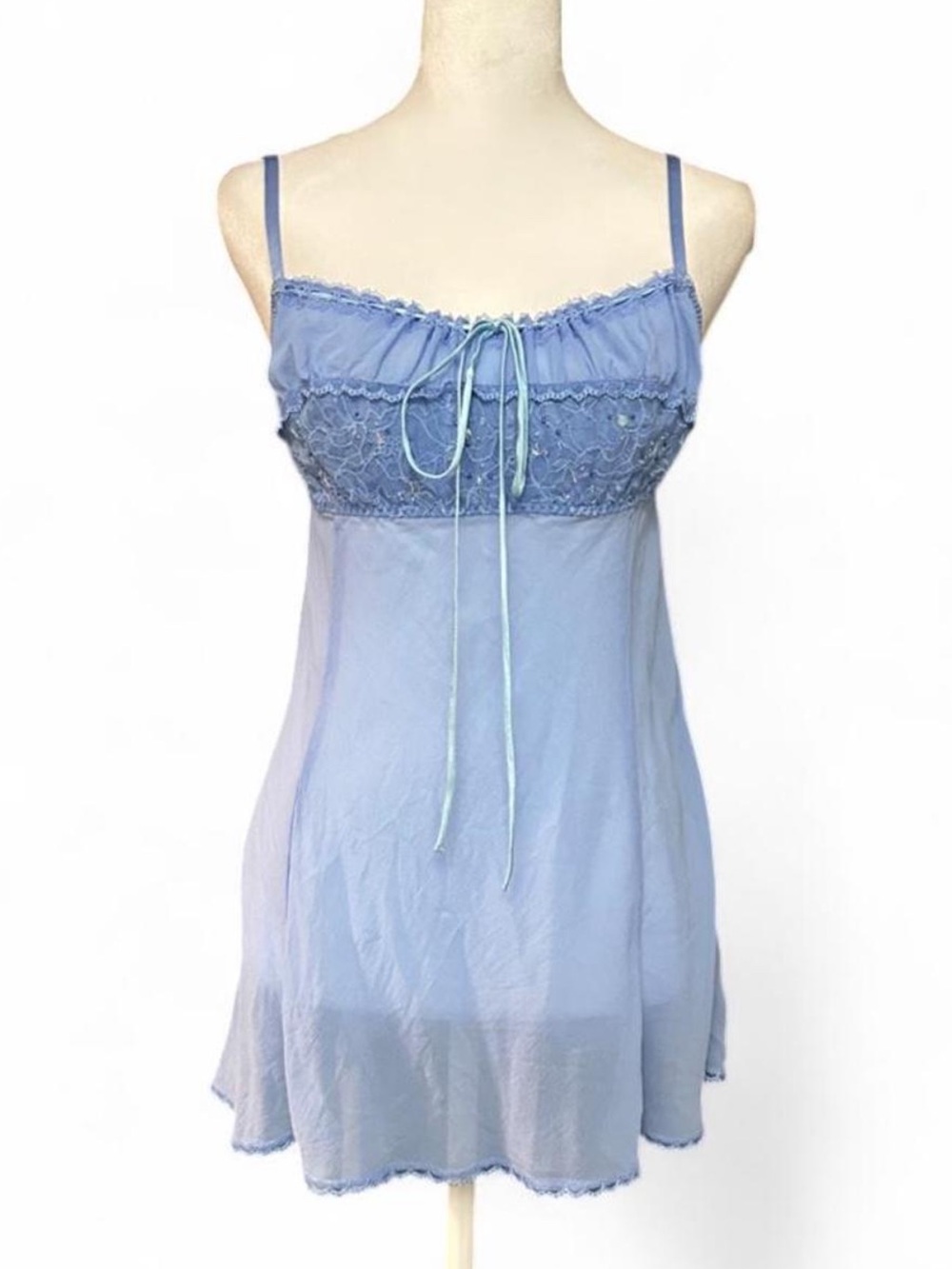Rare 00s VS silk milkmaid coquette slip